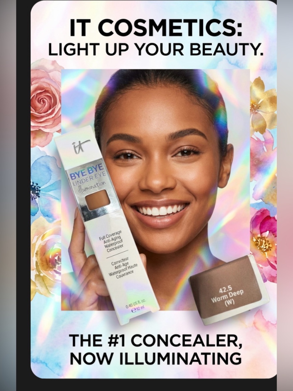New ~ IT Cosmetics Bye Bye Under Eye Illumination Concealer - Warm Deep 42.5